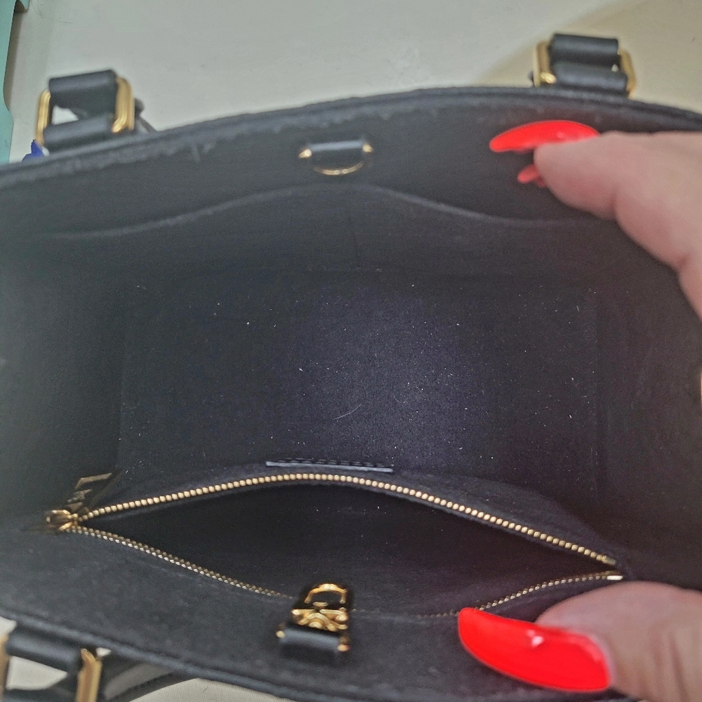 The NEW Boutique On The Go Black Satchel with Gold Hardware - Picture 6 of 11